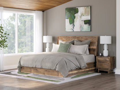 Chirason - King Panel Bed - Brown