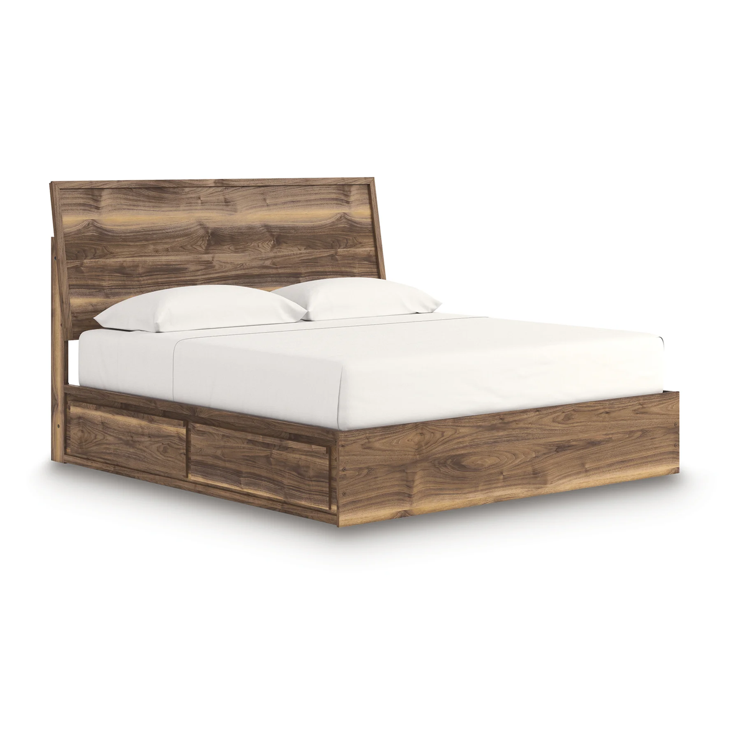 Chirason - King Panel Bed With Storage - Brown
