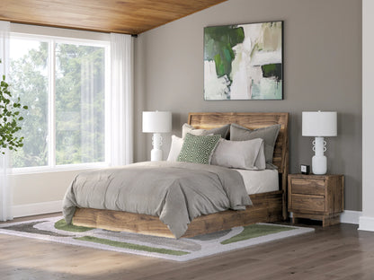 Chirason - Queen Panel Bed - Brown