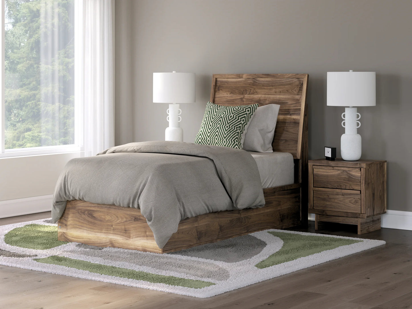 Chirason - Twin Panel Bed - Brown