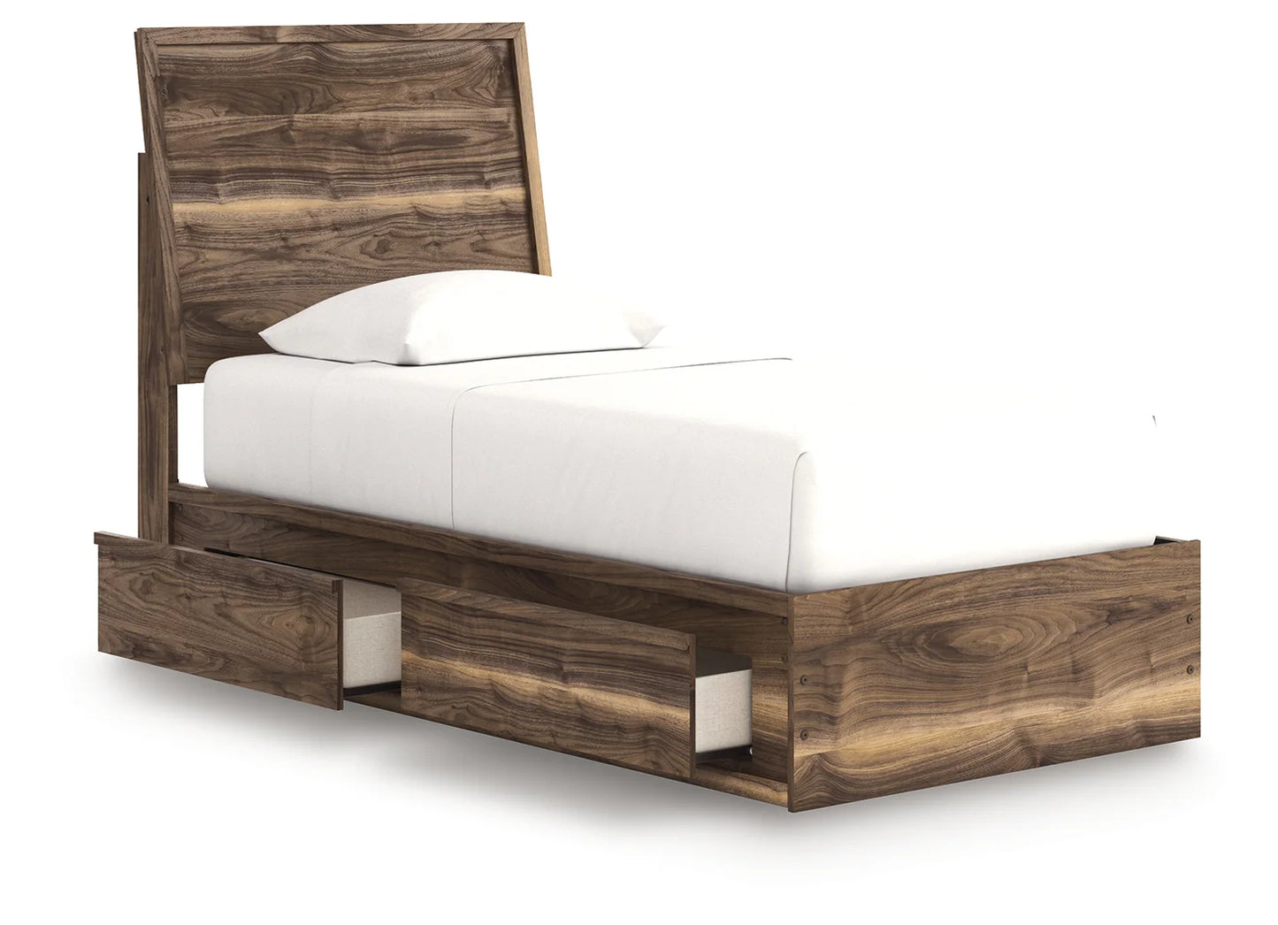 Chirason - Twin Panel Bed With Storage - Brown