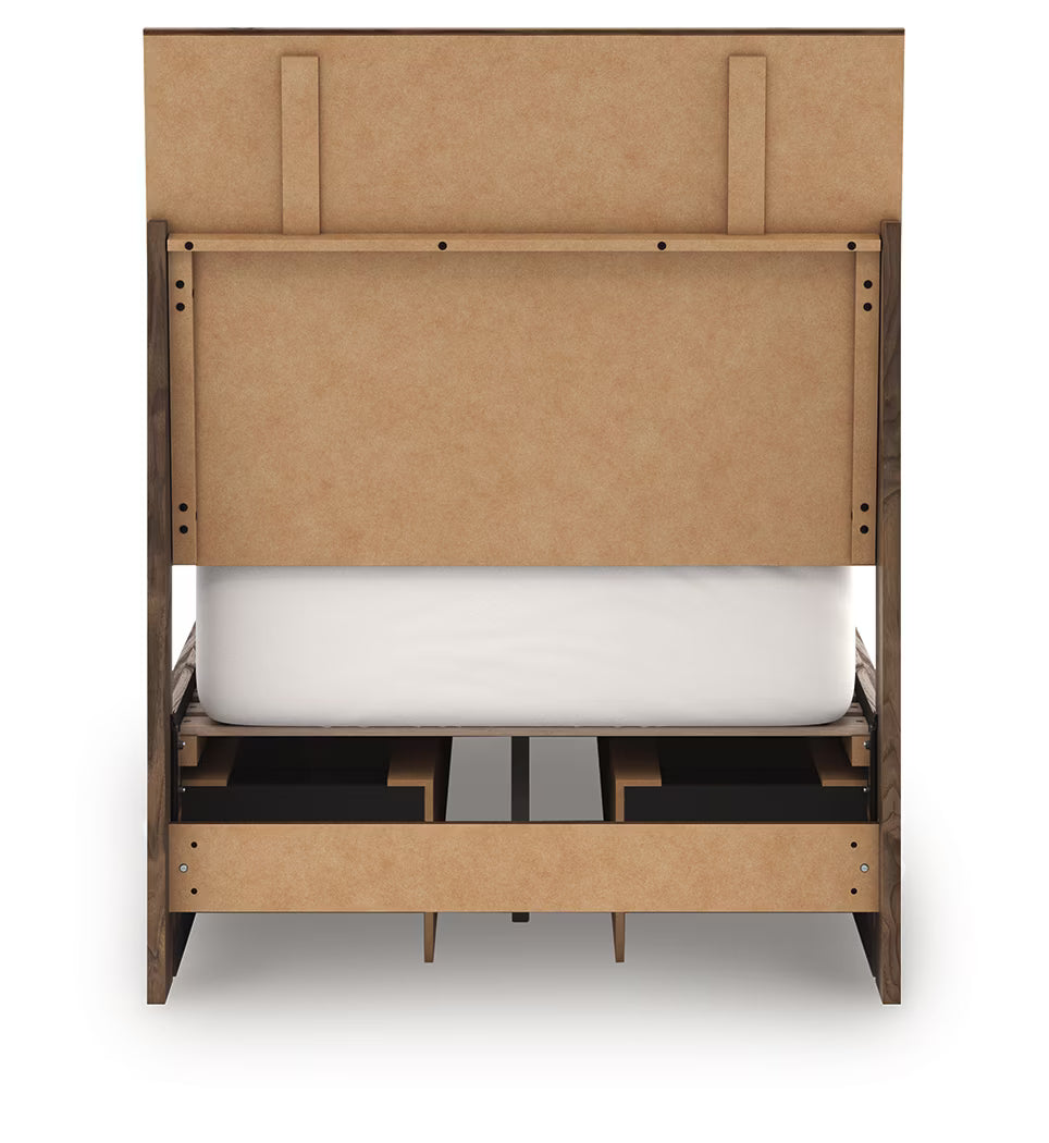 Chirason - Twin Panel Bed With Storage - Brown