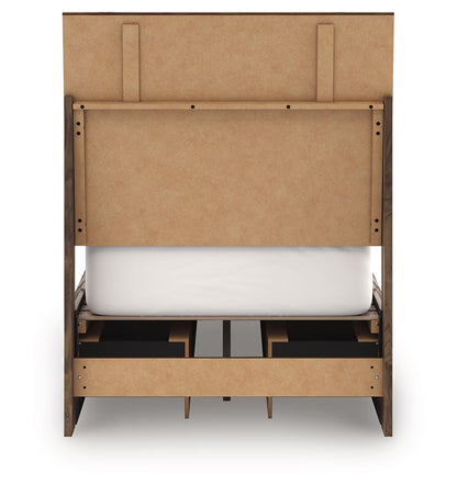 Chirason - Twin Panel Bed With Storage - Brown