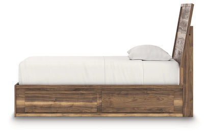 Chirason - Twin Panel Bed With Storage - Brown