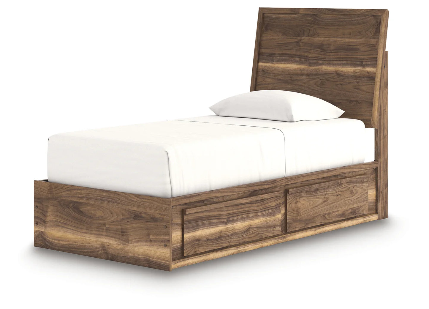 Chirason - Twin Panel Bed With Storage - Brown