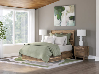 Chirason - Full Panel Bed With Storage - Brown