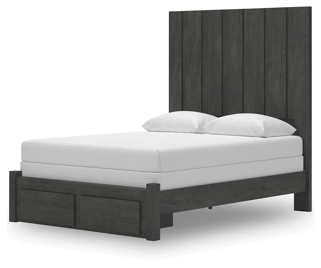 Fraluna - Charcoal - Queen Panel Storage Bed