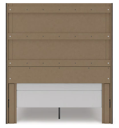 Fraluna - Charcoal - Queen Panel Storage Bed