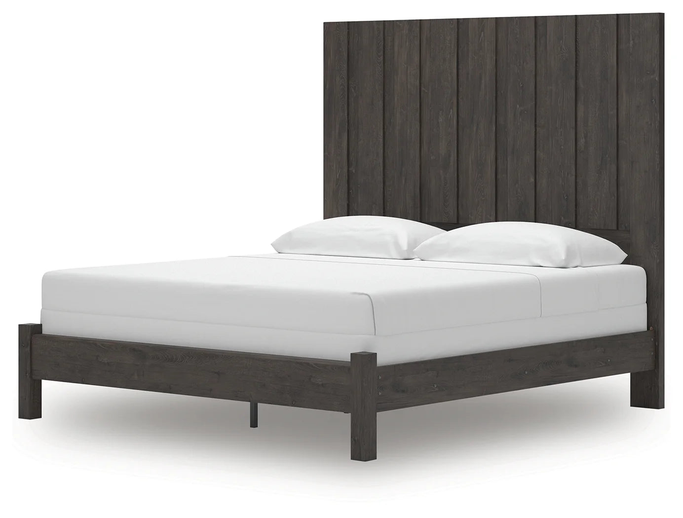 Fraluna - Charcoal - King Panel Bed