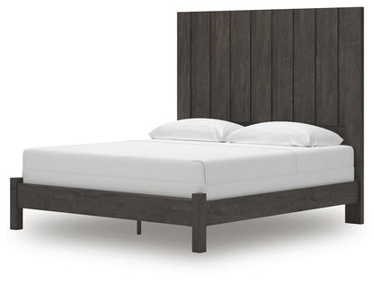 Fraluna - Charcoal - King Panel Bed