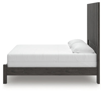 Fraluna - Charcoal - King Panel Bed