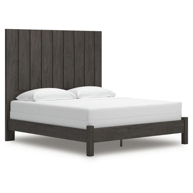 Fraluna - Charcoal - King Panel Bed