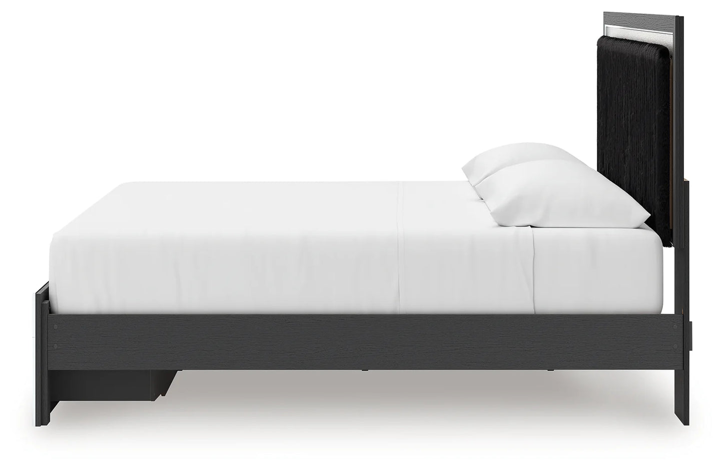 Zuraleus - King Upholstered Panel Platform Storage Bed - Black