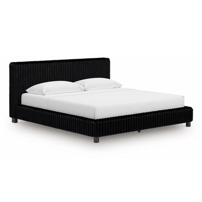 Zuraleus - King Upholstered Bed - Black