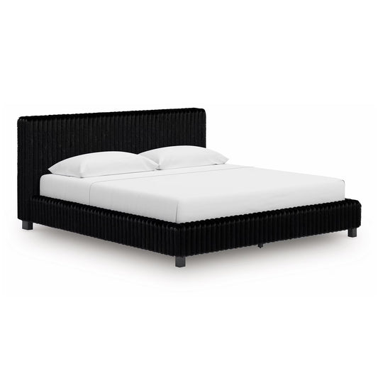 Zuraleus - King Upholstered Bed - Black