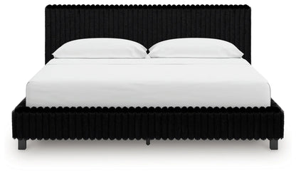 Zuraleus - California King Upholstered Bed - Black