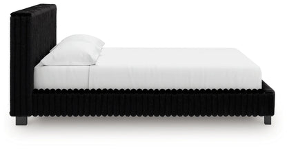 Zuraleus - California King Upholstered Bed - Black