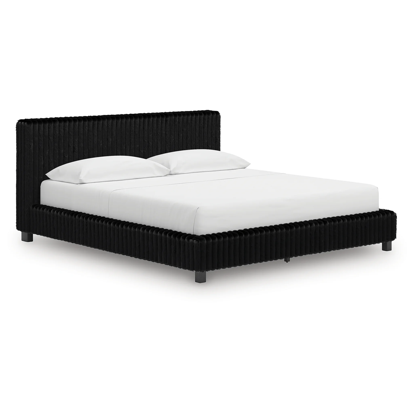 Zuraleus - California King Upholstered Bed - Black