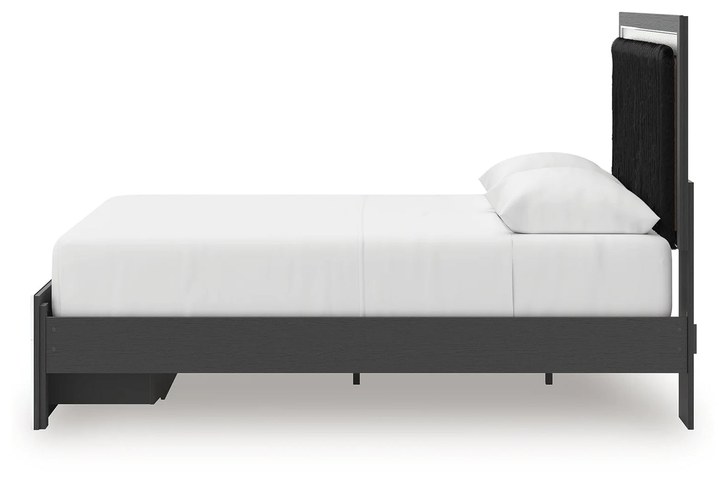 Zuraleus - Queen Upholstered Panel Platform Storage Bed - Black