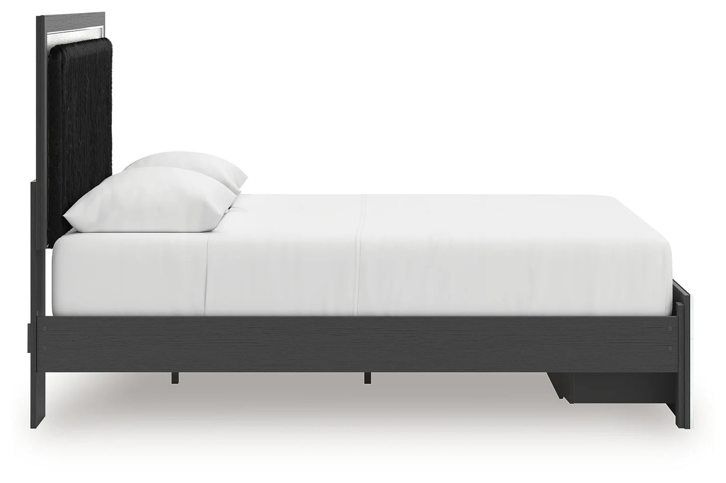 Zuraleus - Queen Upholstered Panel Platform Storage Bed - Black