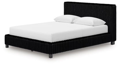 Zuraleus - Queen Upholstered Bed - Black