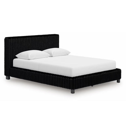 Zuraleus - Queen Upholstered Bed - Black