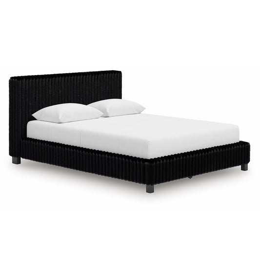 Zuraleus - Queen Upholstered Bed - Black