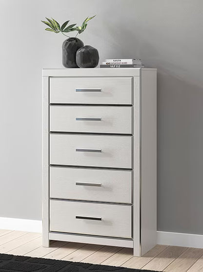 Zuraleus - Five Drawer Chest - White