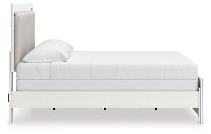 Zuraleus - King Upholstered Panel Bed - White