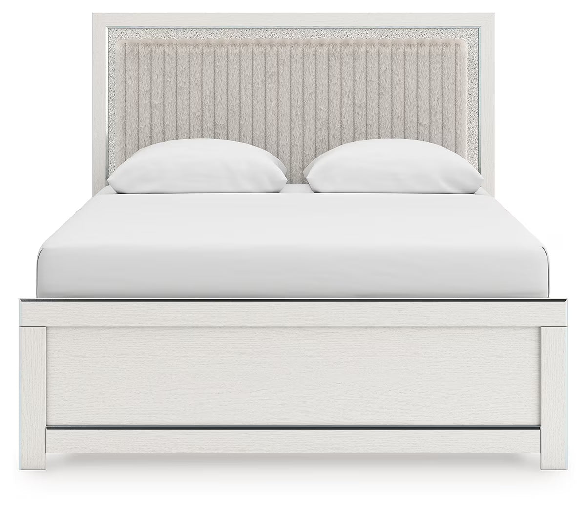 Zuraleus - Queen Upholstered Panel Bed - White