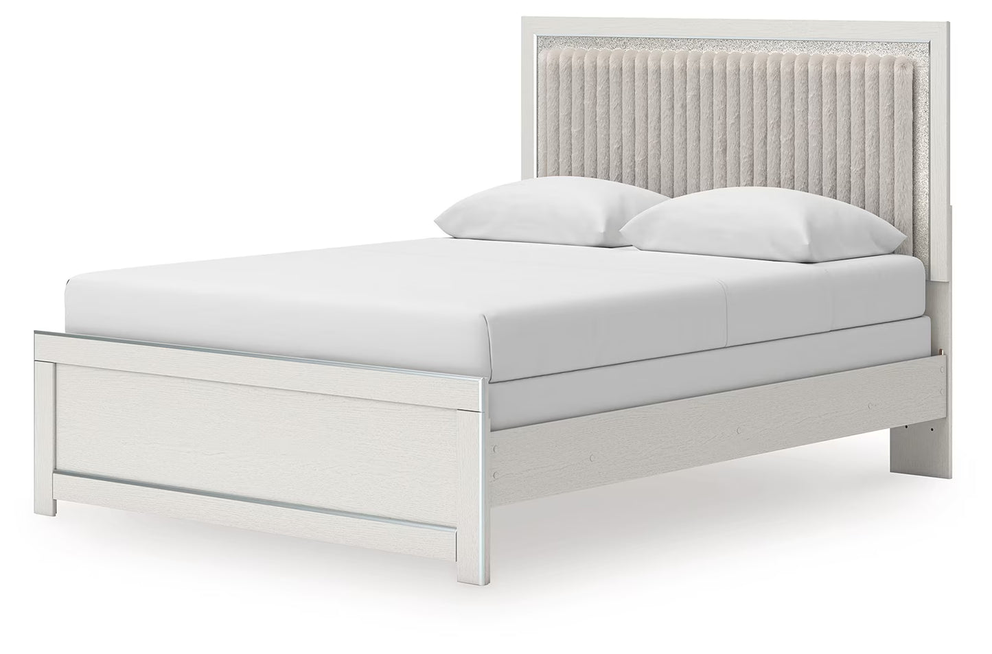 Zuraleus - Queen Upholstered Panel Bed - White