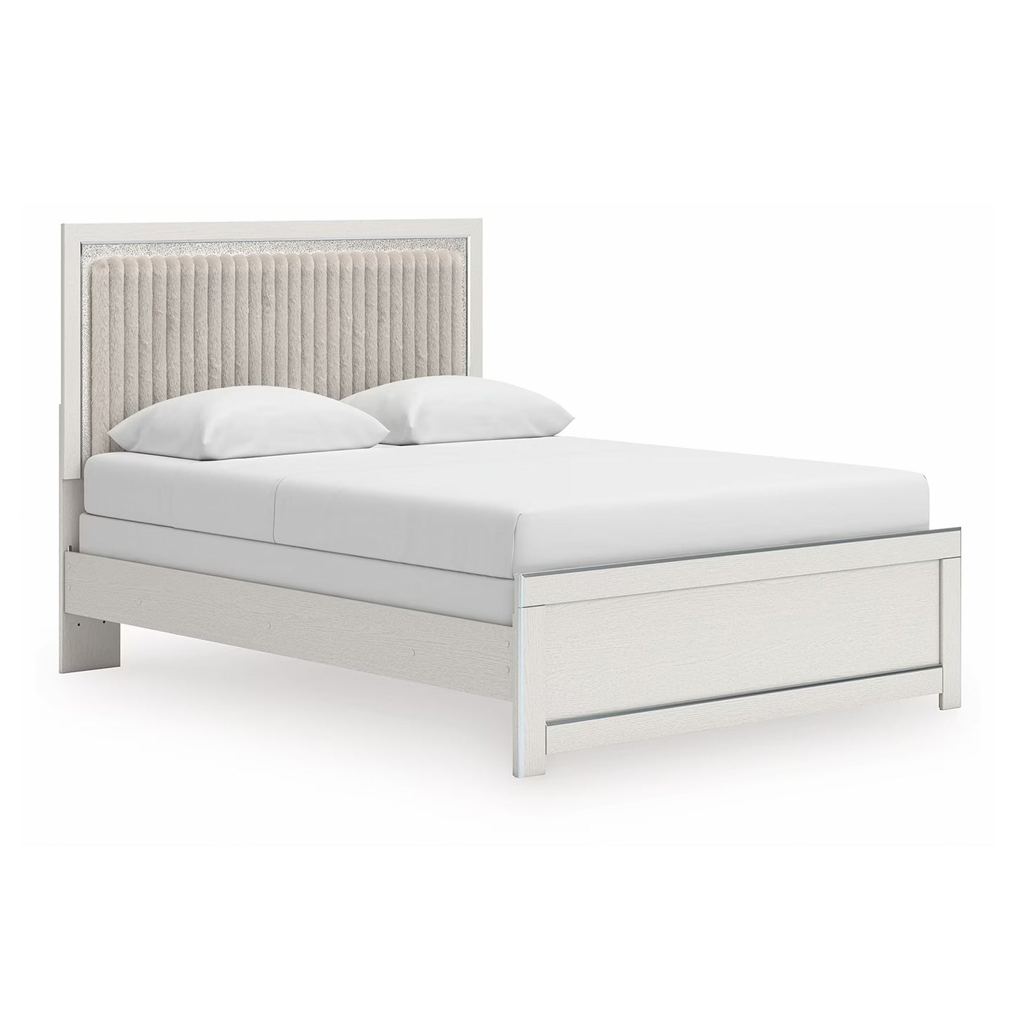 Zuraleus - Queen Upholstered Panel Bed - White