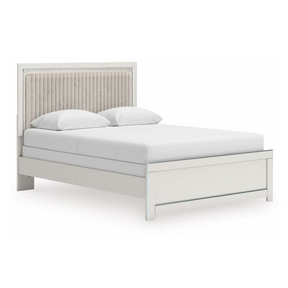 Zuraleus - Queen Upholstered Panel Bed - White