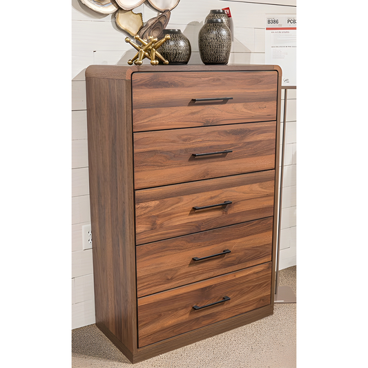 Fortlorn - Walnut Brown - Five Drawer Chest