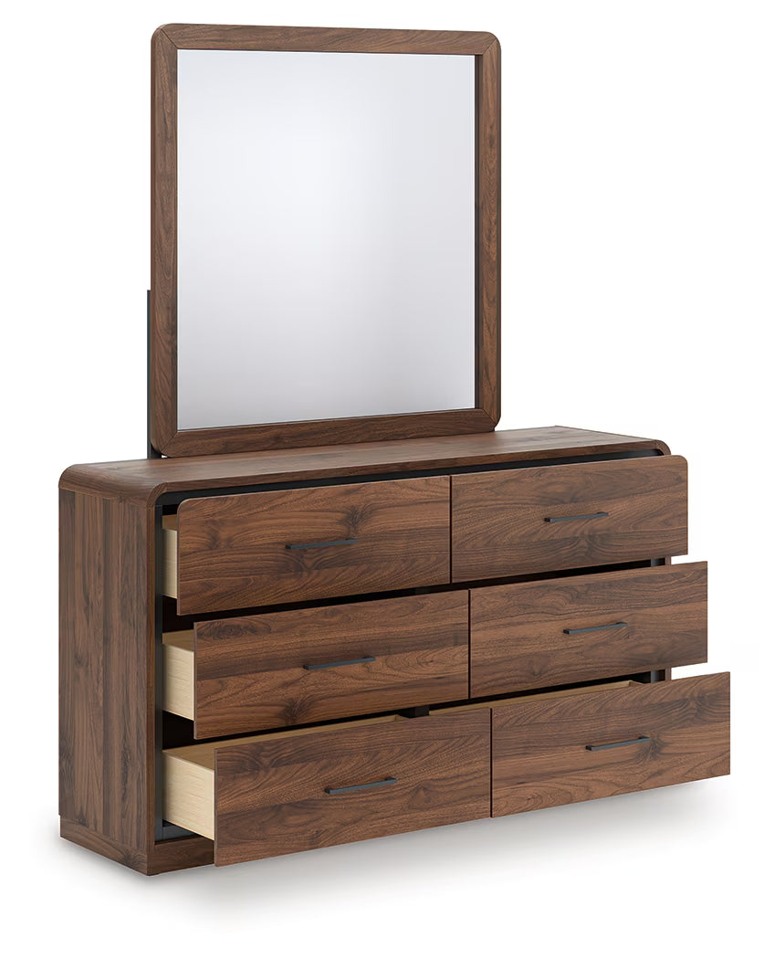 Fortlorn - Dresser And Mirror - Walnut Brown
