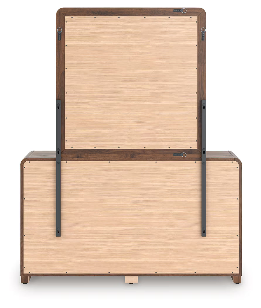 Fortlorn - Dresser And Mirror - Walnut Brown