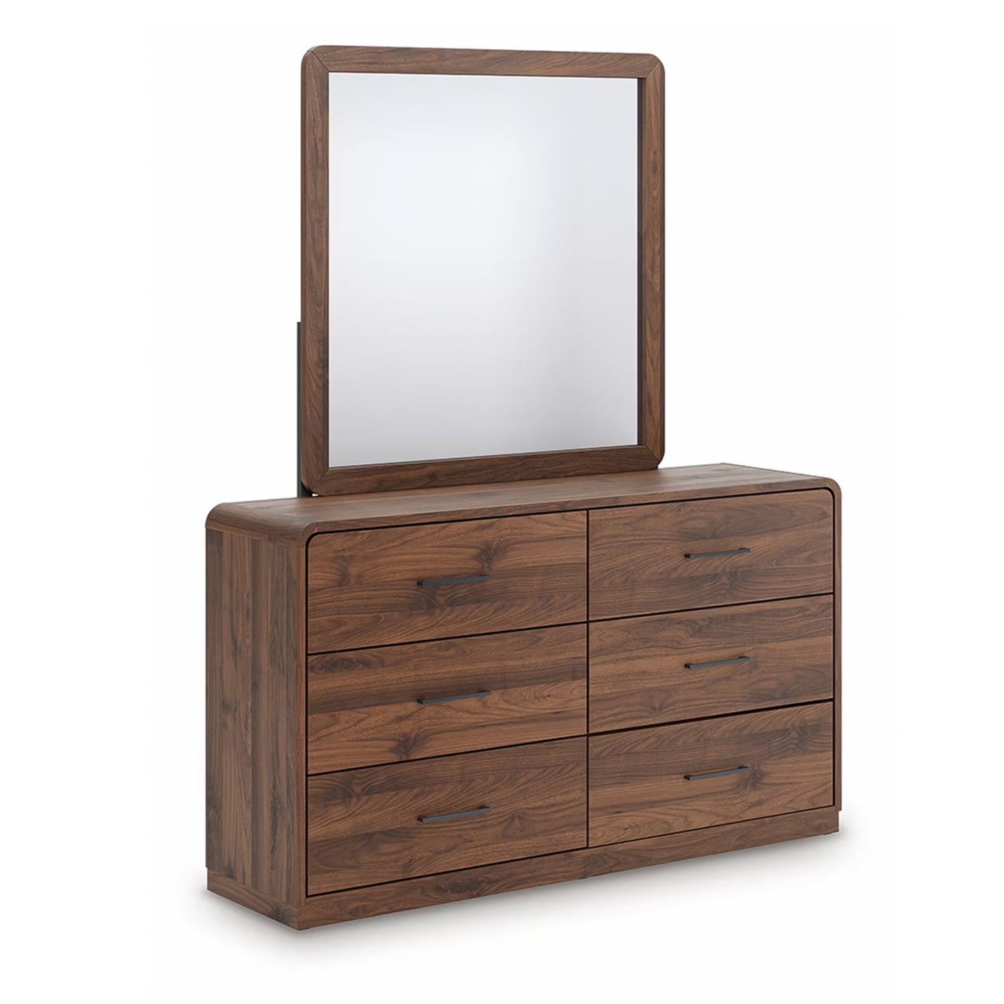 Fortlorn - Dresser And Mirror - Walnut Brown
