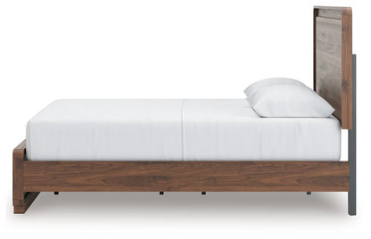 Fortlorn - Queen Panel Bed - Walnut Brown