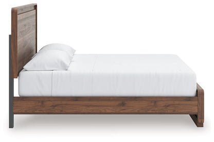 Fortlorn - King Panel Bed - Walnut Brown