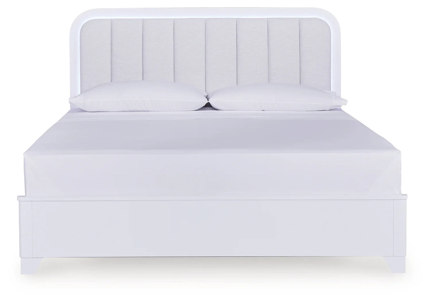Jarlee - White - California King Upholstered Panel Bed