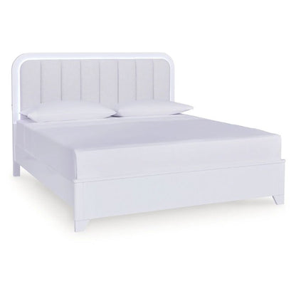 Jarlee - White - California King Upholstered Panel Bed