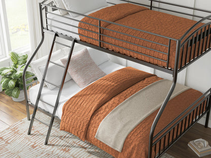 Lanceburg - Twin/Full Bunk Bed With Ladder - Gray