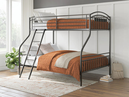 Lanceburg - Twin/Full Bunk Bed With Ladder - Gray