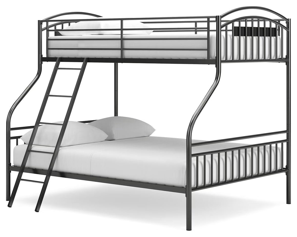 Lanceburg - Twin/Full Bunk Bed With Ladder - Gray