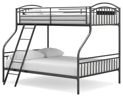 Lanceburg - Twin/Full Bunk Bed With Ladder - Gray