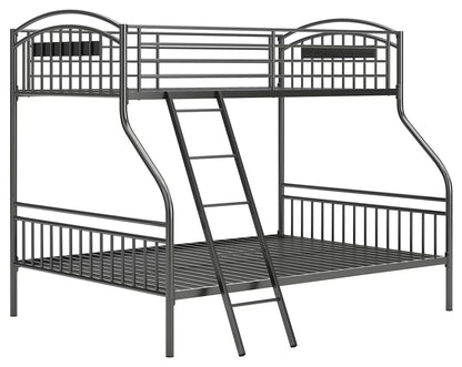Lanceburg - Twin/Full Bunk Bed With Ladder - Gray