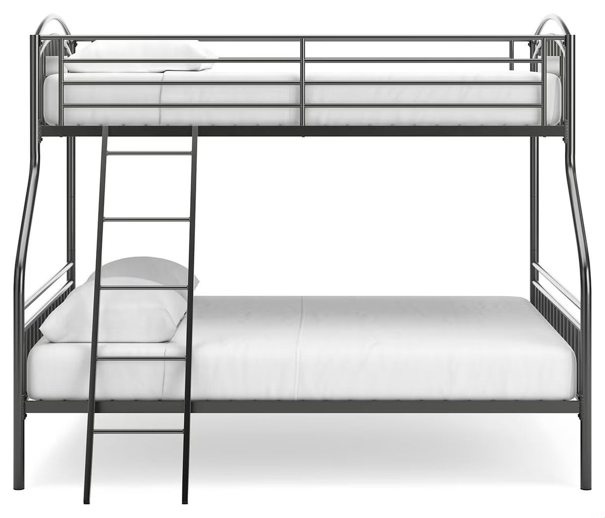 Lanceburg - Twin/Full Bunk Bed With Ladder - Gray