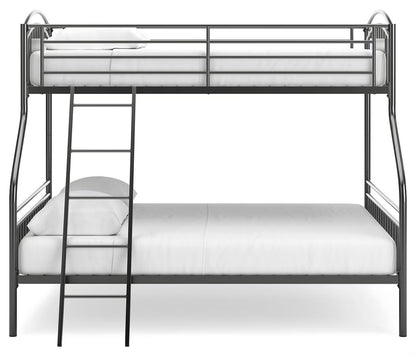 Lanceburg - Twin/Full Bunk Bed With Ladder - Gray