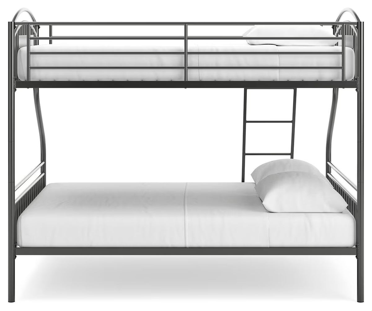 Lanceburg - Twin/Full Bunk Bed With Ladder - Gray