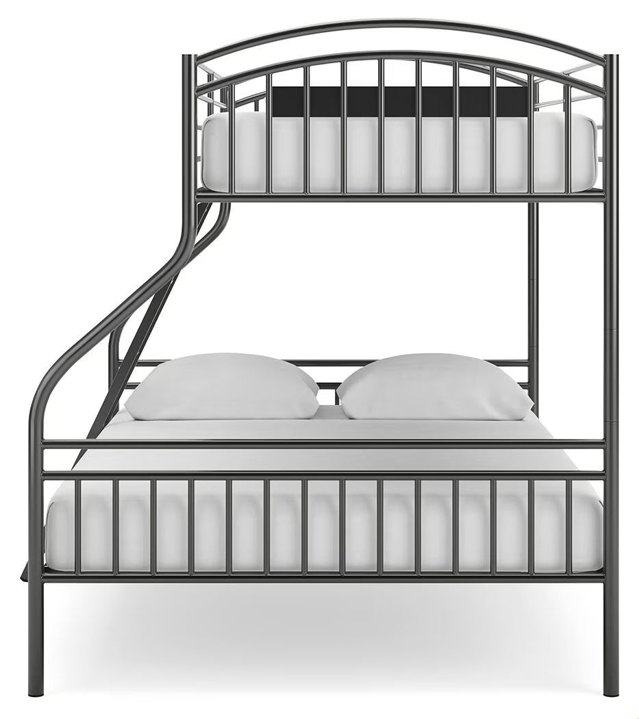 Lanceburg - Twin/Full Bunk Bed With Ladder - Gray